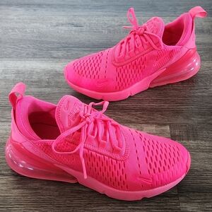 *XCLNT* Nike Airmax Air Max 270 Sz 7.5 Neon Bright Hot Hyper Vibrant Triple Pink
